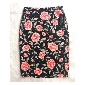 NYCC  Floral Pencil Midi Skirt